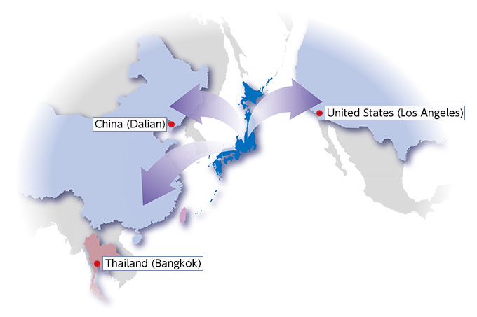 Locations in Japan and Overseas